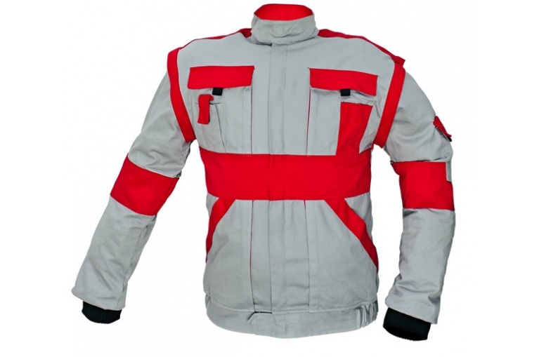Pracovní bunda MAX 2v1 šedá-červená
