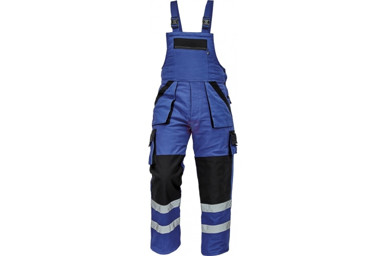 Pracovní kalhoty s laclem MAX WINTER REFLEX modrá-černá
