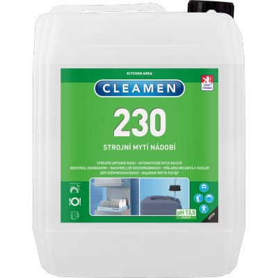 Čistící prostředek CLEAMEN 230 strojní mytí nádobí 6 kg