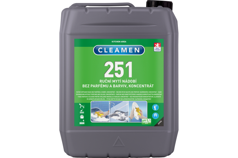CLEAMEN 251 ruční mytí nád. bez parfem. 5L