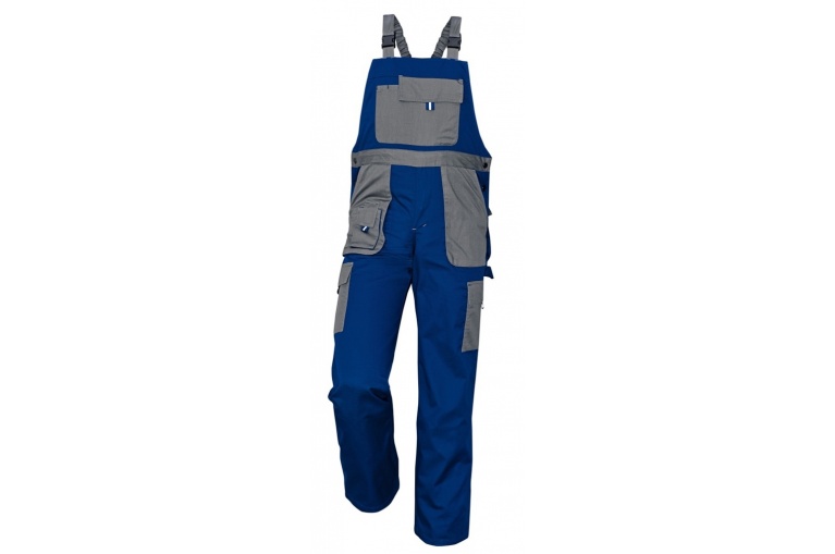 Pracovní kalhoty s laclem MAX EVOLUTION  modrá-šedá