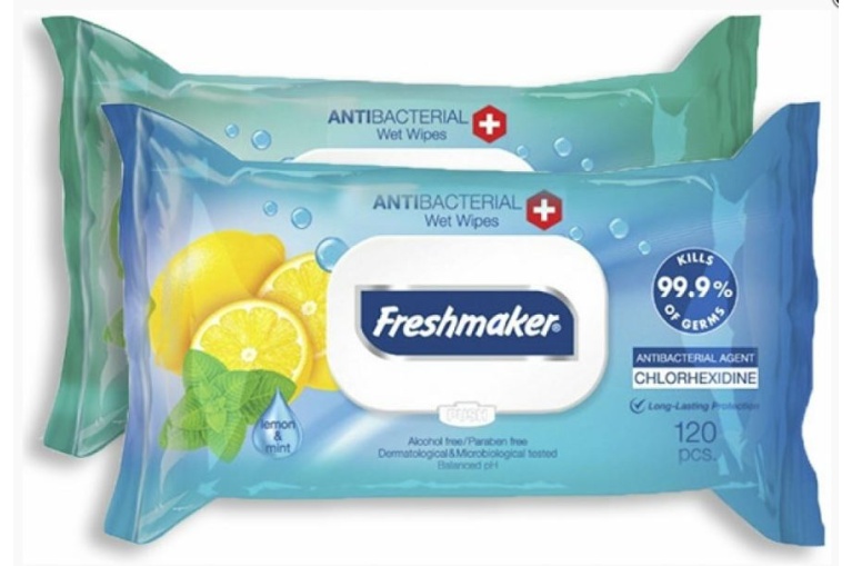 Ubrousky vlhčené antibakteriální FRESHMAKER