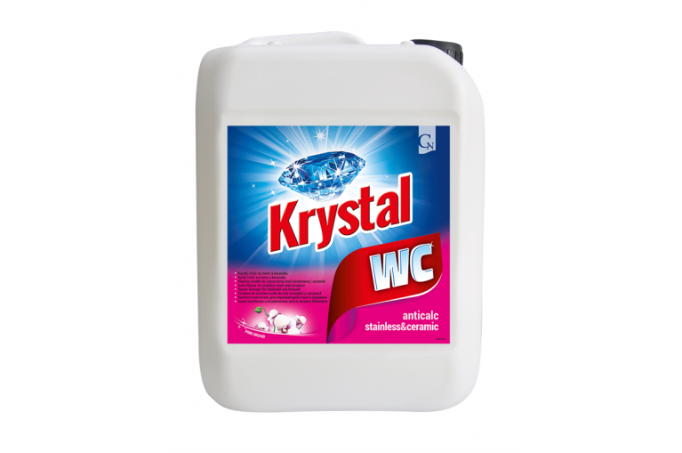 Čistící prostředek KRYSTAL WC  růžový  na nerez 5 L