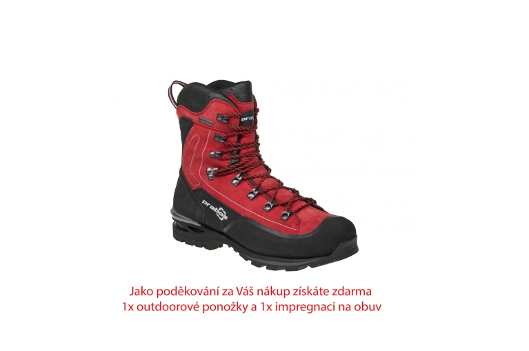 Obuv PULAR GTX červená outdoorová pohorka poloholeň