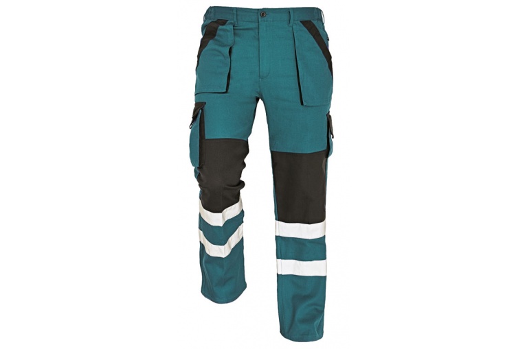 Pracovní kalhoty do pasu MAX REFLEX zelená-černá
