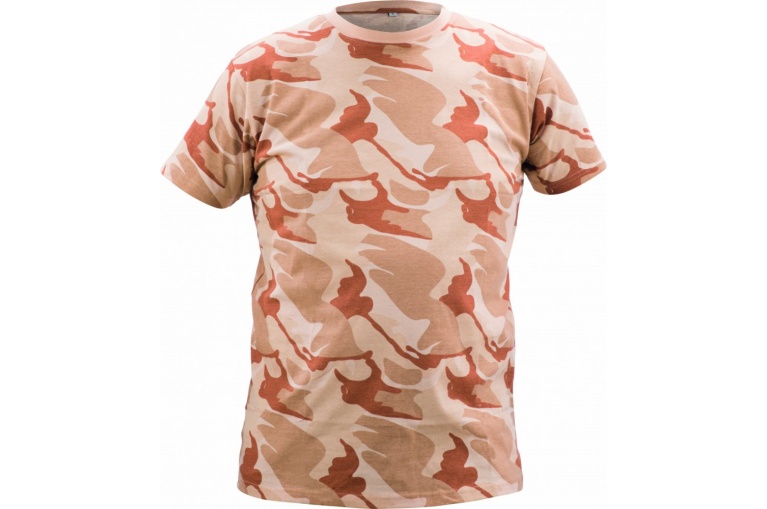 Pracovní triko kr. rukáv béž. camouflage CRAMBE