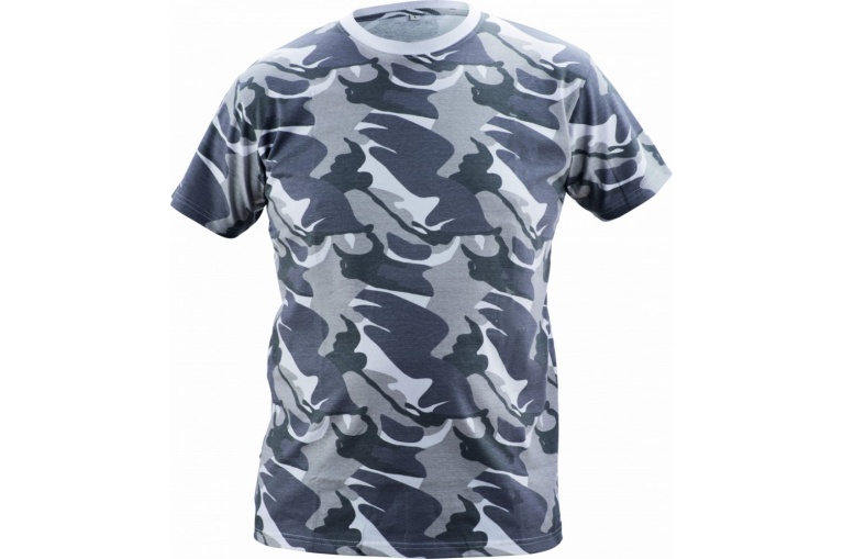 Pracovní triko kr. rukáv šedá camouflage CRAMBE