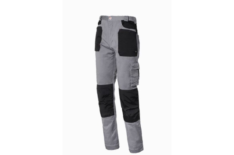 IS kalhoty STRETCH 8730 šedá-černá v.S