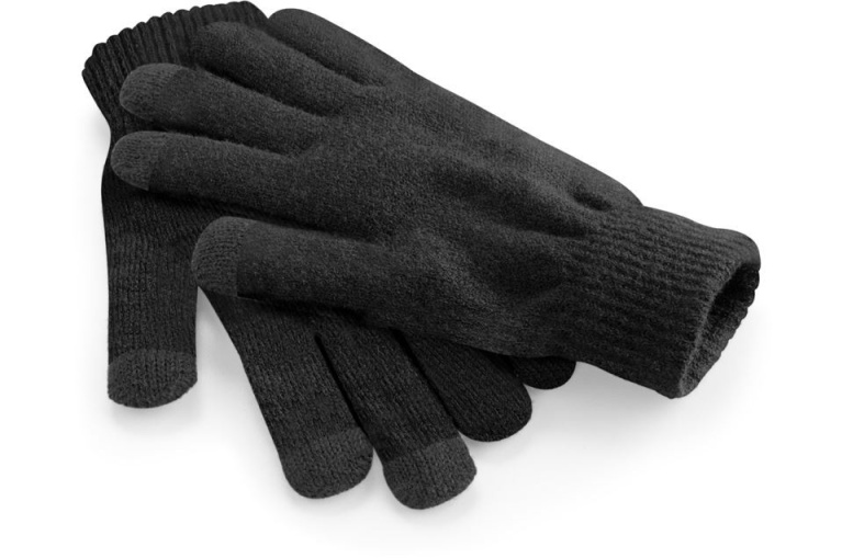 BEECHFIELD B490 v.L-XL černé pletené rukavice na dotykový displej