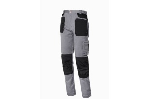 IS kalhoty STRETCH 8730 šedá-černá v.S