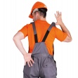 Pracovní kalhoty s laclem DESMAN šedá/oranžová